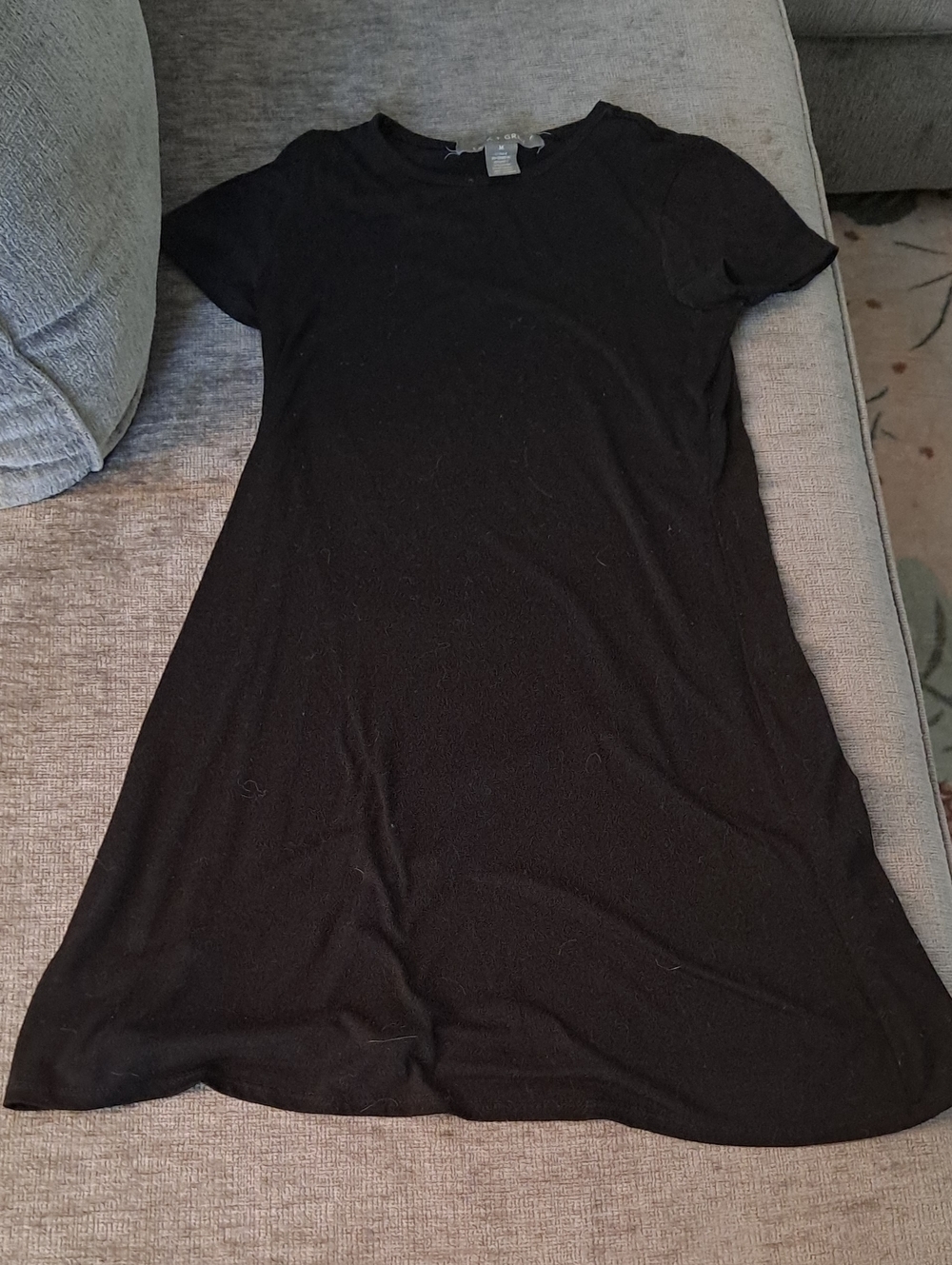 Women's Black Short-Sleeve Tunic Tee